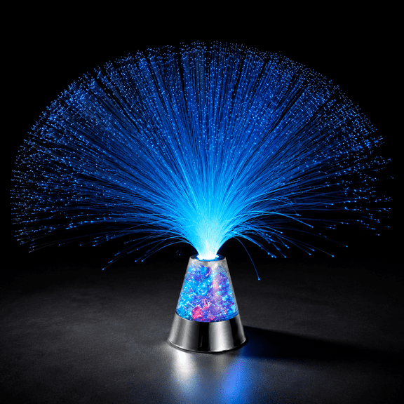 Ice Fiber Optic Mood Novelty Lamp With Color-changing Crystals Base