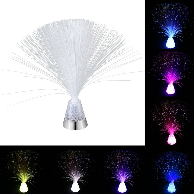 E&A Ice Fiber Optic Mood Novelty Lamps Lighting Glacier Lite with  Color-Changing Crystals Base 