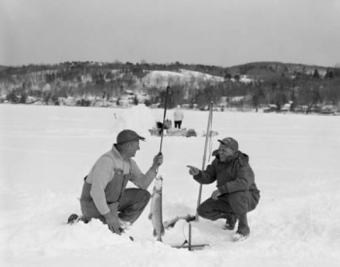 Ice Fishing Canvas Art - (24 x 36)