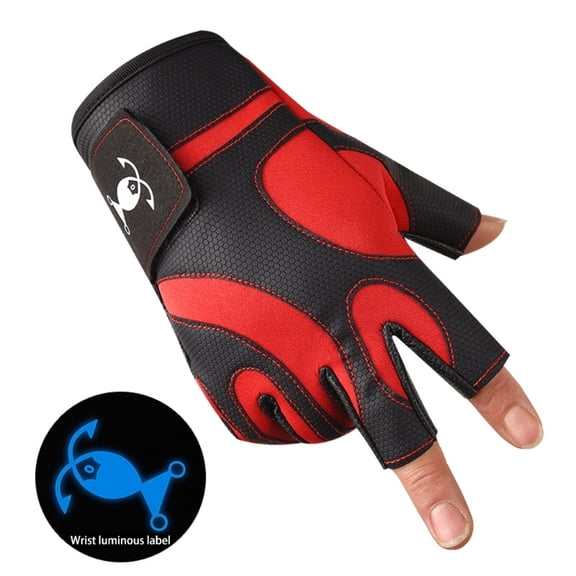 Ice Fishing Gloves Fishing Gloves 3 Cut Fingers Wear Resistance Kayak Gloves Fly Fishing Gear Accessories for Men Women