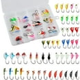 thumbnail image 1 of Ice Fishing Jigs Lures kit,48pcs Luminous Ice Fishing Gear Crappie Panfish Jigs Head Fishing Hooks Set for Winter Ice Jigging Walleye Perch Bluegill, 1 of 7