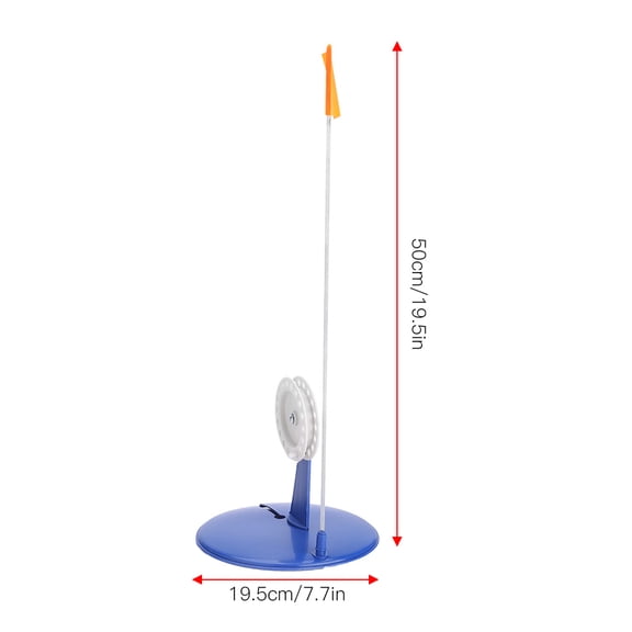 Ice Fishing Rod Tip-Up Compact Pole with Orange Flag for Stable Ice Fishing orange metal