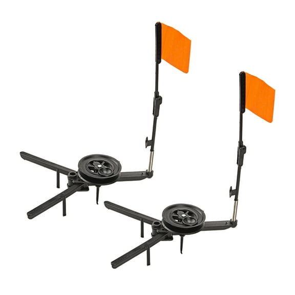 Ice Fishing Rod Tip Up Strikes Indicators with Poles Flags Winter Fishing Gear