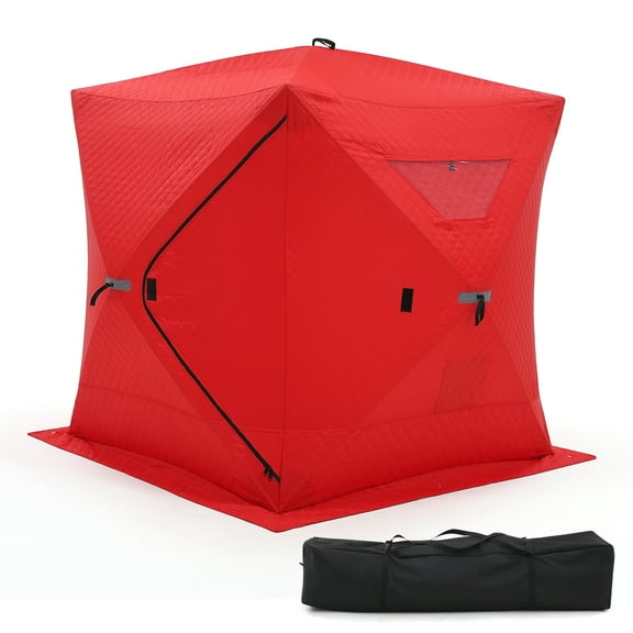 Ice Fishing Tent Insulated Ice Fishing Shelter Portable Windproof and Warm, Multiple Sizes Hub-Style Shelter Shanty