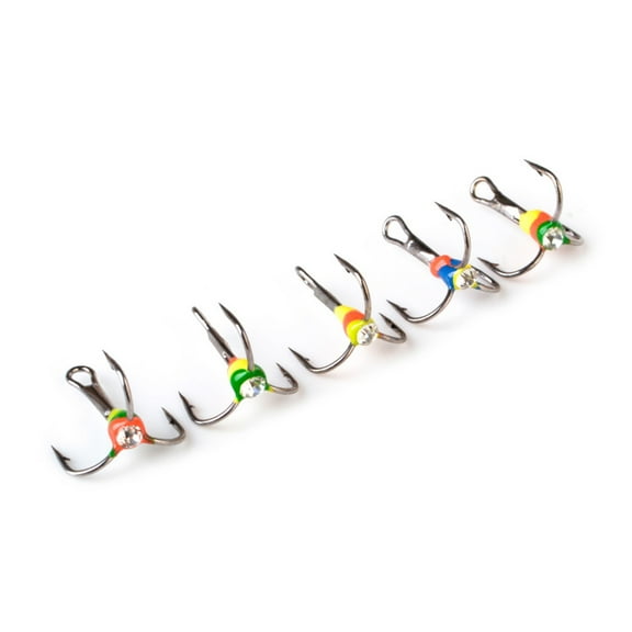Ice Fishing Treble Hook Carbon Steel Sinking Baits Tackle Tool Accessories Set