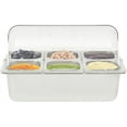 thumbnail image 1 of Ice Food Serving Display Tray 1.7L/3.59Qt Countertop Food Serving Display Stainless Steel Food Serving Tray with Clear Roll Top Cooling Food Dishes Display for Buffets, Restaurants, Hotels, 1 of 7