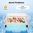 thumbnail image 1 of Ice Food Serving Display Tray, Buffet Cold Serving Cooler Platter for Outdoor Buffets, Parties, And Street Vendors, 1 of 10