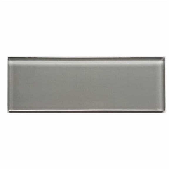 Ice Gray 4-in x 12-in Glass Tile( 4 sq. ft. /Box )