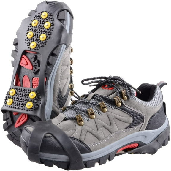 Ice Grips Anti-slip Shoe/Boot Ice Traction Slip-on 10/18/24 Teeth Snow Ice Spikes Crampons Cleats Stretch footwear traction