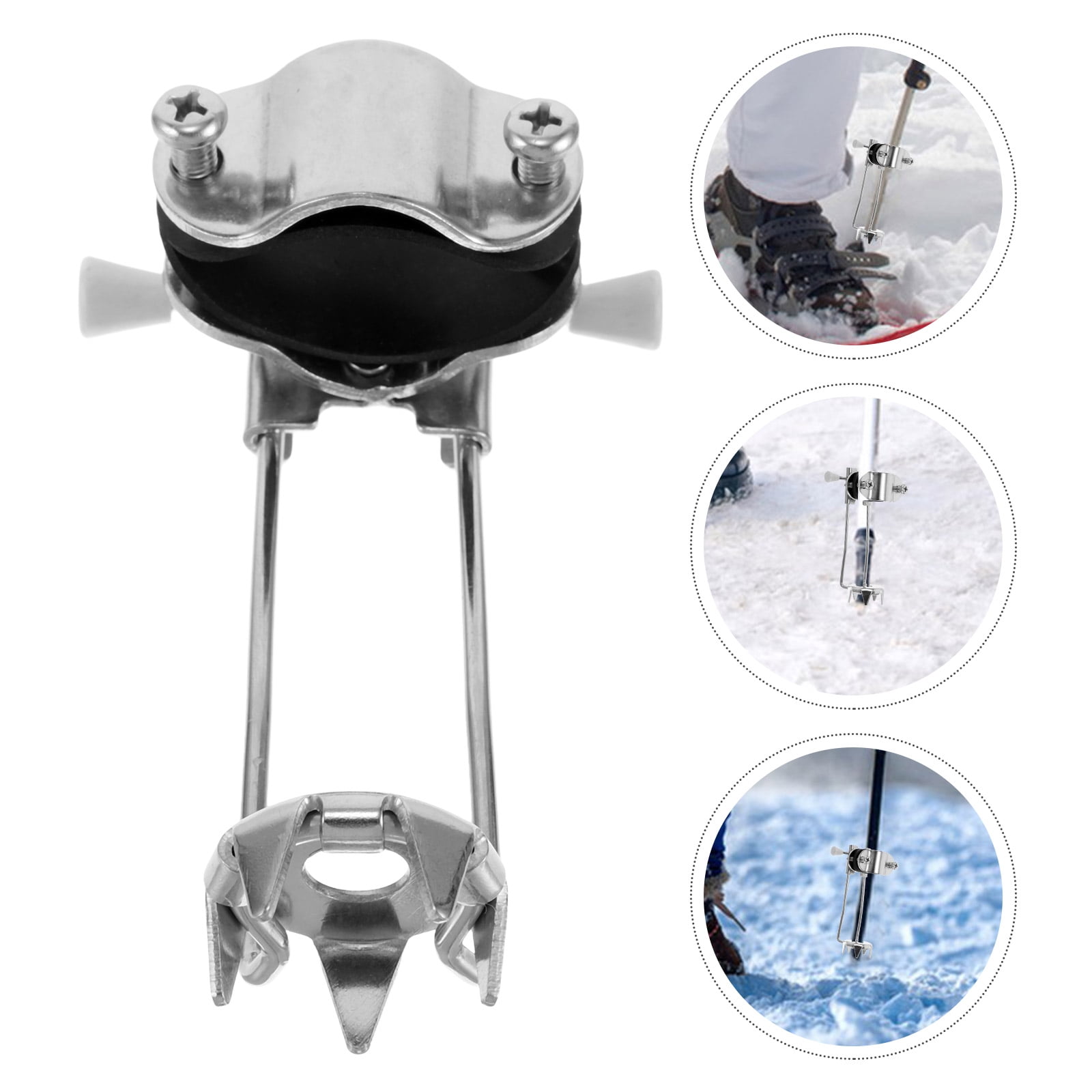 Ice Grips Cane Tip Attachments For Safer Walking In Snow Universal Fit For All Canes Walking Sticks And Crutches Heavy Duty Ice Tip