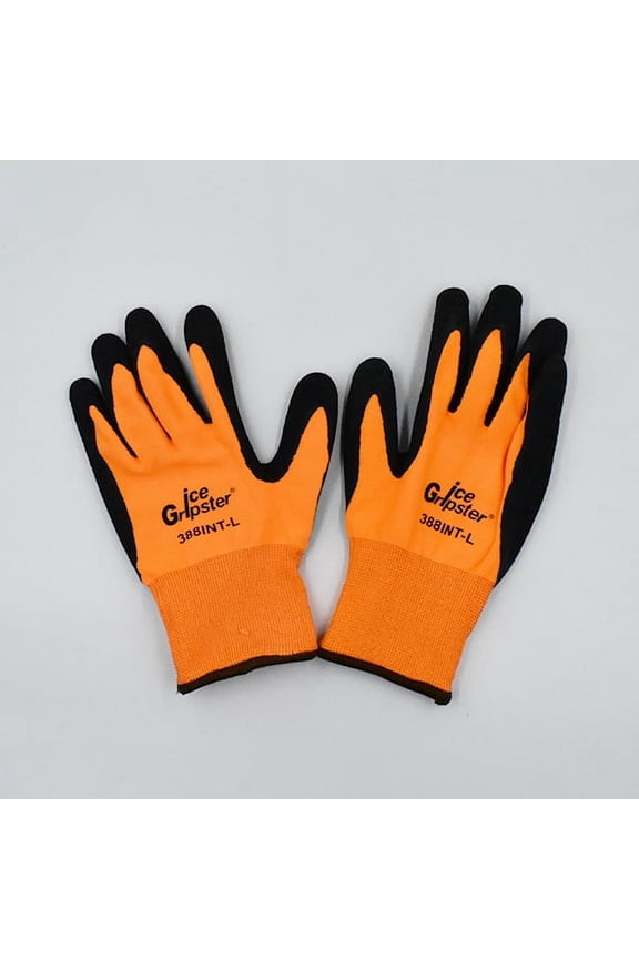 Ice Gripster Two Layer Seamless Brushed Synthetic Work Gloves (Large)