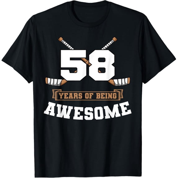 Ice Hockey 58Th Birthday Sports Theme Party Goal Team Player T-Shirt All Size S-5Xl