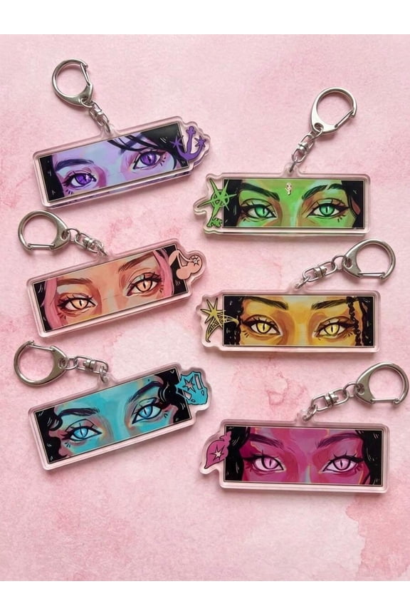 Ice Hockey Anime Acrylic Keychain 1/7pcs | Shane ILYA Skip 2D Character Bag Charm Pendant Gift, random 1 pack