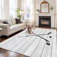 thumbnail image 1 of Ice Hockey Area Rug 5x8 FT, Non Slip Bedroom Throw Carpet, Farmhouse Rustic Ball Sport Game Wooden Grain Washable Soft Floor Carpet Non-Shedding Rug for Living Room Nursery Dorm Office, 1 of 9
