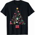 thumbnail image 1 of Ice Hockey Christmas Tree Holiday Festive Sports Theme Tee, for men and women up to 5XL, 1 of 2