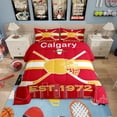 thumbnail image 1 of Ice Hockey Comforter,Ice Hockey Bedding Set ,Hockey Comforter Sets for Ice Hockey Fan,Ice Hockey City Duvet Insert with 1 Pillowcase Bedroom Decor(Calgary), 1 of 7