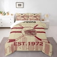 thumbnail image 1 of Ice Hockey Comforter Twin Size, Sports Bedding Set,Gamer Competition Comforter Sets,Ball Game Duvet Insert with 1 Pillowcase Soft,Beige Red, 1 of 7