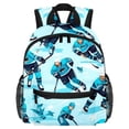 thumbnail image 1 of Ice Hockey Cute Bag Diaper Backpack Baby Cushion Backpack Backpack for School Teens with Adjustable Strap and Large Capacity, Printed Design, 1 of 6