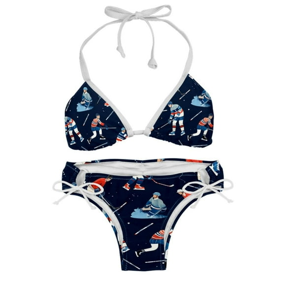 Ice Hockey Detachable Sponge, Adjustable Strap, Bikini Set Two-Pack Swim Suit – Beach, Pool, Vacation