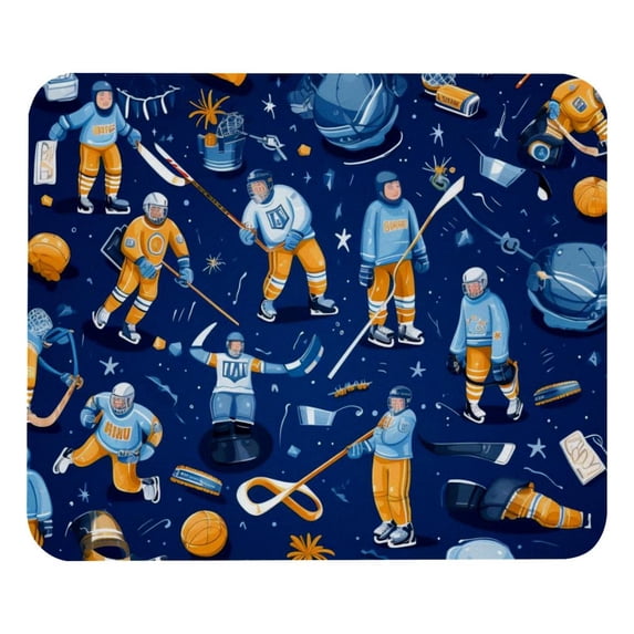 Ice Hockey Gaming Mouse Pad, Mouse Mat, Mouse Pad - Square, 8.3x9.8 Inch, Printed, Non-Slip Rubber Bottom - Suitable for Office and Gaming