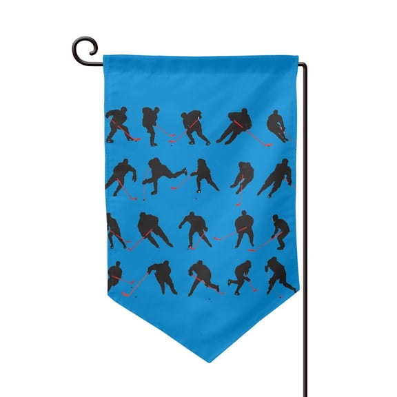 Ice Hockey Garden Flag Vertical Double Sided Yard Outdoor Decoration 12.5 x 18 Inch Sharp Corner