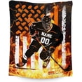 thumbnail image 1 of Ice Hockey Gifts with Name for Boys, Personalized Ice Hockey Throw Blanket for Kids Teens, Cool Sport Blankets for Ice Hockey Lovers, Custom 40x30 Inches Throws for Lap Couch Sofa Bed, 1 of 4