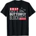 thumbnail image 1 of Ice Hockey Goalie Vintage Goalkeeper Drop Like A Butterfly T-Shirt, 1 of 4