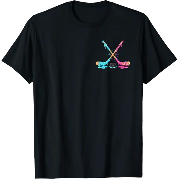 Ice Hockey Ice Cream Drip Sport Players Sprinkle Gaming T-Shirt All Size S-5Xl