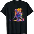 thumbnail image 1 of Ice Hockey & Ice Hockey Graphic | Women; Teen Girls & Girls T-Shirt All Size S-5Xl, 1 of 4