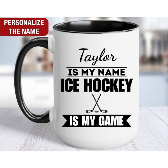 Ice Hockey Is My Game Personalized Mug Custom Ice Hockey Mug Ice Hockey Gifts Ice Hockey C