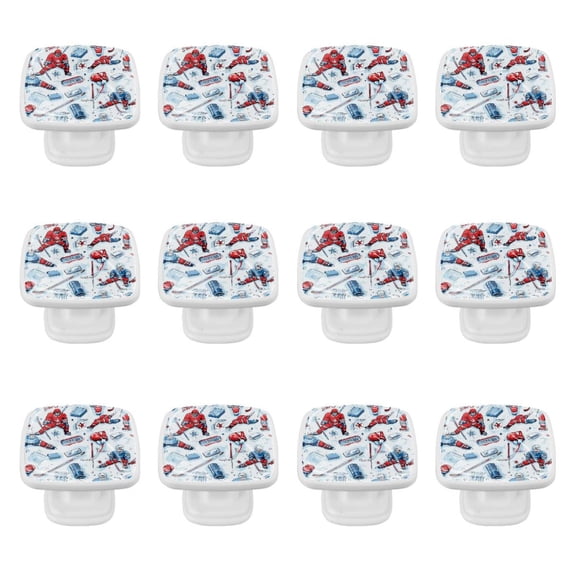 Ice Hockey Kitchen Cabinet Knobs 12 Pack Drawer Knobs Cabinet Hardware