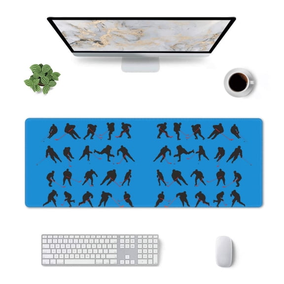 Ice Hockey Large Gaming Mousepad For Office Computers Laptop Table Mouse Mat Accessory 11.8 X 31.5 Inches