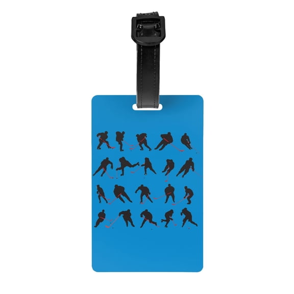 Ice Hockey Luggage Tag Pvc Identifier Card Holder Label Travel Bag Tag