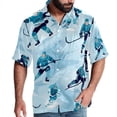 thumbnail image 1 of Ice Hockey Men's Short Sleeve Casual Printed Button Down Beach Shirts - Summer Fashion Tops, 1 of 6
