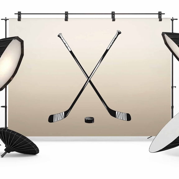 Ice Hockey Photography Backdrop 12x8FT, Winter Sports Cream Gradients Photo Backdrops, Background for Photography Studio Photo Studio Background, Back Drop for Photoshoot