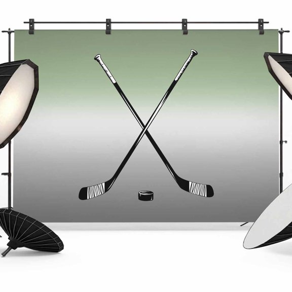 Ice Hockey Photography Backdrop 7x5FT, Winter Sports Sage Green Grey Gradient Photo Backdrops, Background for Photography Studio Photo Studio Background, Back Drop for Photoshoot