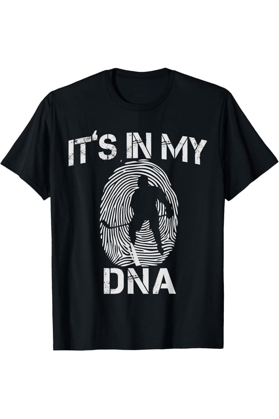 Ice Hockey Player DNA Graphic T-Shirt