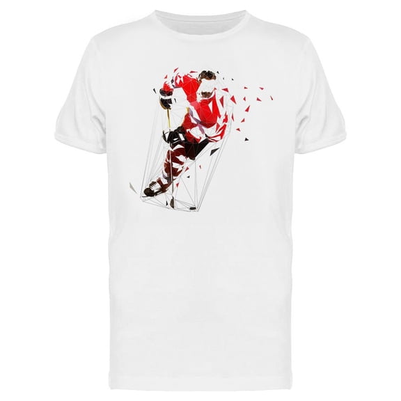 Ice Hockey Player Fading Away T-Shirt Men -Image by Shutterstock, Male x-Large