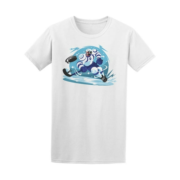Ice Hockey Player Skating T-Shirt Men -Image by Shutterstock, Male Medium
