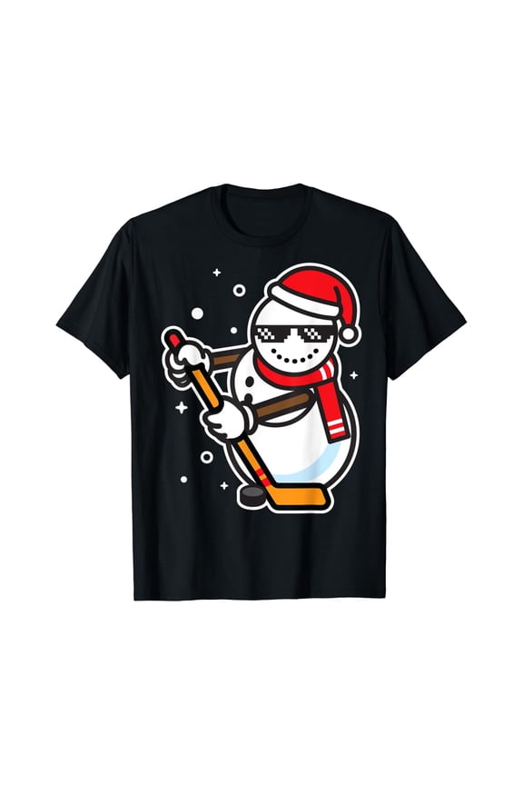 Ice-Hockey Player Snowman Boy Shirt T-Shirt
