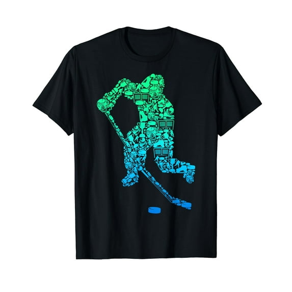 Ice Hockey Player Youth Men Kids Boys T-Shirt Men Women Vintage Casual T-Shirt