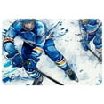 thumbnail image 1 of Ice Hockey Polyester Non-Slip Machine Washable Indoor Rug Floor Mat Chair Rug, 1 of 6