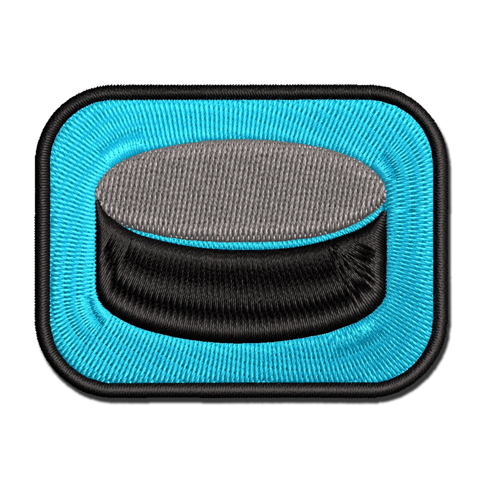 Multi Room Puck Ice Hockey Puck Sport Applique Multi-Color Embroidered Iron-On Patch ...