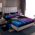 thumbnail image 1 of Ice Hockey Queen Bed Sheets Sports Sheets Teen Ice Hockey Lover Sheet Set Winter Sports Game Themed Fitted Sheet Ice Hockey Game Decor Flat Sheet, 1 of 6
