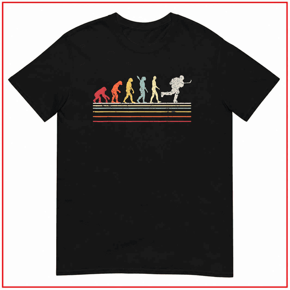 Ice Hockey Retro Evolution Sports Player Fan Game Unisex T Shirt Top V90272 Size S- 5XL