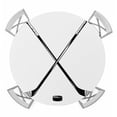 thumbnail image 1 of Ice Hockey Round Tablecloth for 36-44 Inch Tables, Fitted Table Cover with Elastic Edge, Modern Minimalist Ball Sports Game Art Waterproof Outdoor Table Cloth Protector for Patio Garden Dinner Picnic, 1 of 9