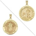 thumbnail image 1 of Ice Hockey - Saint Christopher Doubledside Sports Religious Medal 3/4 Inch Solid 14K Yellow Gold, 1 of 1