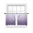 thumbnail image 1 of Ice Hockey Sheer Curtains for Living Room Bedroom, Winter Sports Light Purple Gradients Light Filtering Sheer Curtains, Rod Pocket Voile Window Drapes, 2 Panels Set 52"x 54", 1 of 7