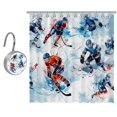 thumbnail image 1 of Ice Hockey Shower Curtain, Bathroom Beach Decorations, 1 of 6
