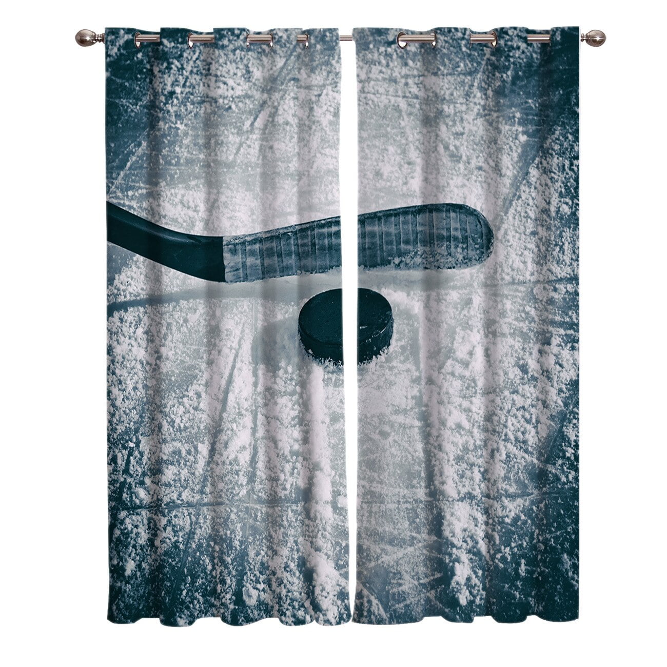 Ice Hockey Sports Window Treatments Curtains Valance Room Curtains